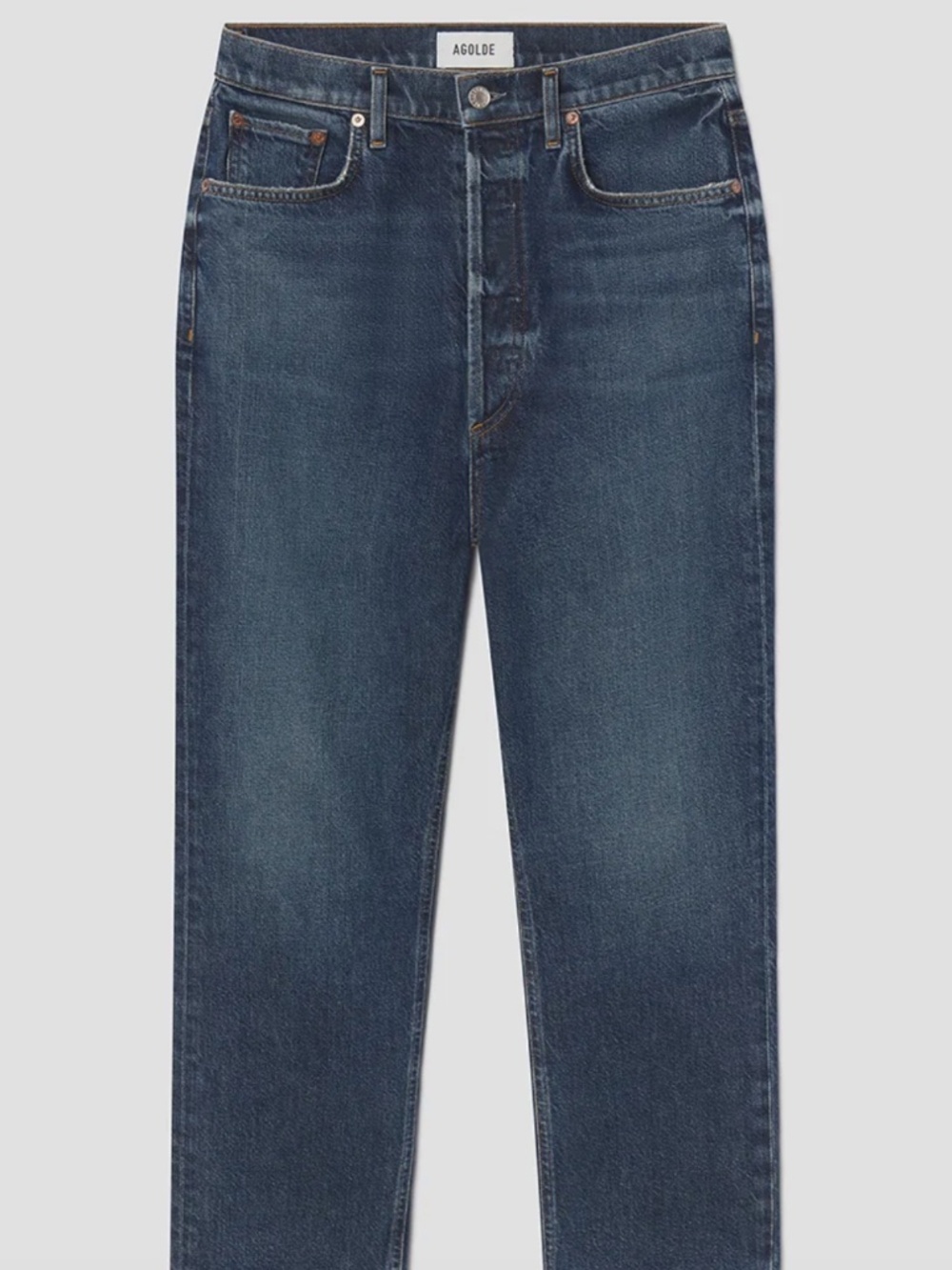AGOLDE Riley High Rise Straight Crop Jeans in Transfer Size 25